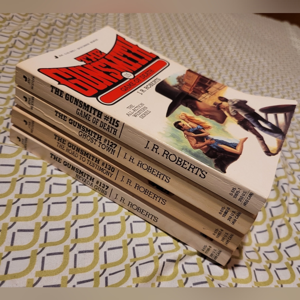 Vintage 1990s The Gunsmith Western Paperback Books 115 127 130 137 Lot of 4